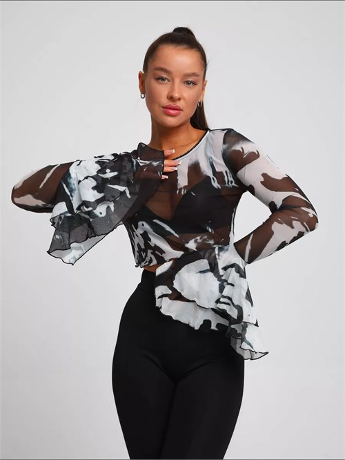 Прозрачный топ SeTop-orcideya-grey