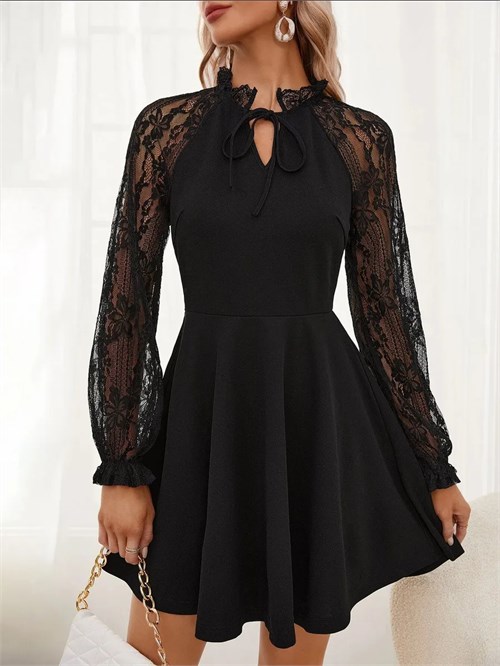 Платье вечернее черное короткое SeDress-party-black