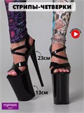 Стрипы четверки для pole dance SeBos-lak4-black