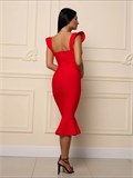 Платье футляр вечернее бандажное SeDress-fish-red