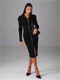 Платье карандаш обтягивающее с молнией SeDress-molnia-black