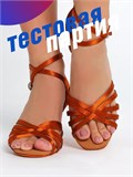 Туфли танцевальные обувь для бальных танцев латина женские ZZLatina7-woman-brown