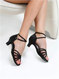 Туфли танцевальные обувь для бальных танцев латина женские Latina-woman-black