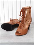 Хиллс туфли для танцев на каблуке 9,5 см SeMary-heels-brown