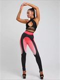 Леггинсы для танцев и спорта SeLegincy-strip-red