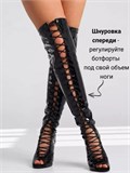 Ботфорты high heels ZZSe-Botf-shnur-black