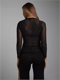 Прозрачная водолазка со стразами SeTop-shine-black