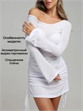 Платье короткое полупрозрачное для танцев и пляжа SeDress-mia-white