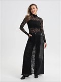 Платье прозрачное из кружева длинное SeDress-gipurlong-black