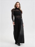 Платье прозрачное из кружева длинное SeDress-gipurlong-black