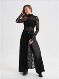 Платье прозрачное из кружева длинное SeDress-gipurlong-black