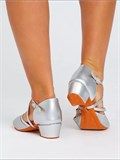 Туфли танцевальные обувь для бальных танцев латина Latina-shine-silver