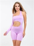 Комбинезон для фитнеса и танцев high heels стрип Kombez-assim-lilac