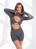 Комбинезон для танцев и фитнеса Kombez-love-grey