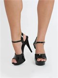 Стрипы единички босоножки Bosson-srtip13-black