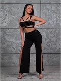 Брюки палаццо для танцев спортивные клеш кюлоты Briyki-gracia-black