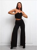 Брюки палаццо для танцев спортивные клеш кюлоты Briyki-gracia-black