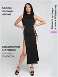 Черное платье на шнуровке по бокам Dress-erotic