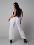 Штаны карго спортивные широкие для танцев летние Briyki-sport-white