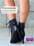 Хилсы для танцев high heels Belt-kozha9-black