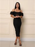 Платье футляр вечернее бандажное SeDress-Mary-black