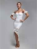 Бандажное платье футляр вечернее свадебное SeDress-Wedding-white