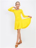 Рейтинговое платье костюм для спортивных танцев бальное valsdress-yellow