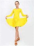 Рейтинговое платье костюм для спортивных танцев бальное valsdress-yellow