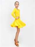 Рейтинговое платье костюм для спортивных танцев бальное valsdress-yellow
